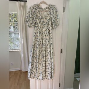 The Great. MIDI dress with sash